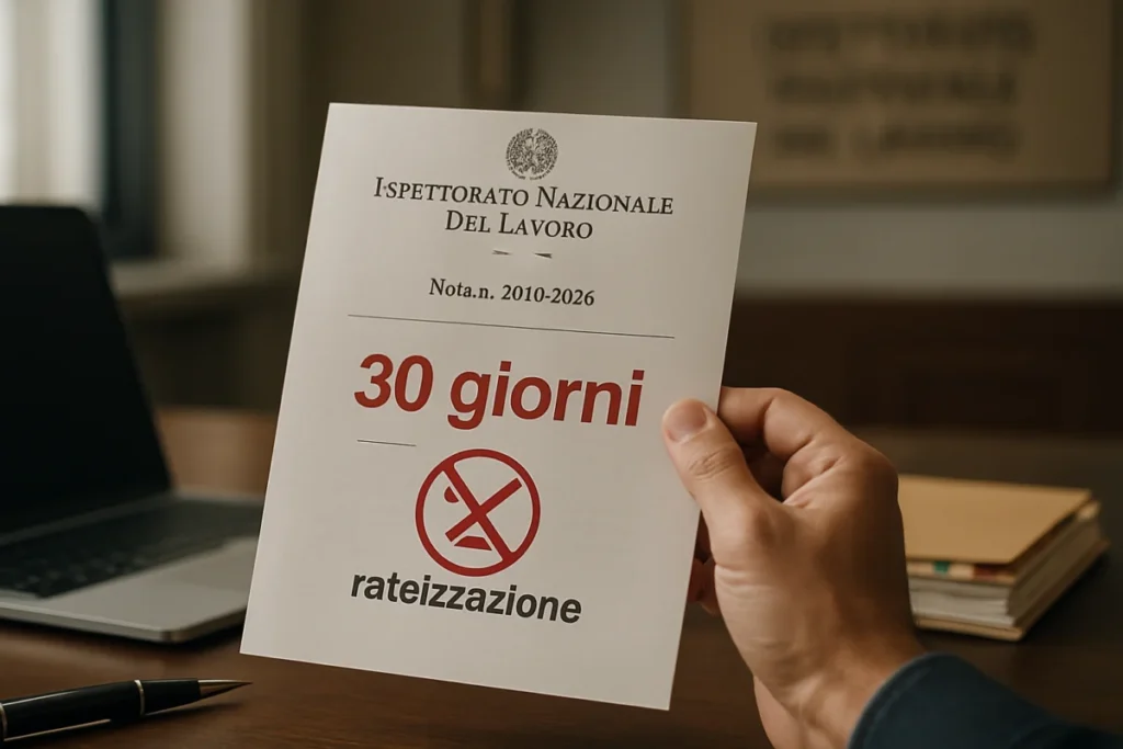 Sanzione della prescrizione obbligatoria: l’INL chiarisce niente rateizzazioni, pagamento entro 30 giorni